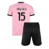 Juventus Pierre Kalulu #15 Vieras Peliasu Lasten 2026-27 Lyhythihainen (+ Lyhyet housut)